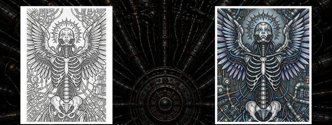 The Biomechanical Coloring Book I Made for Adults