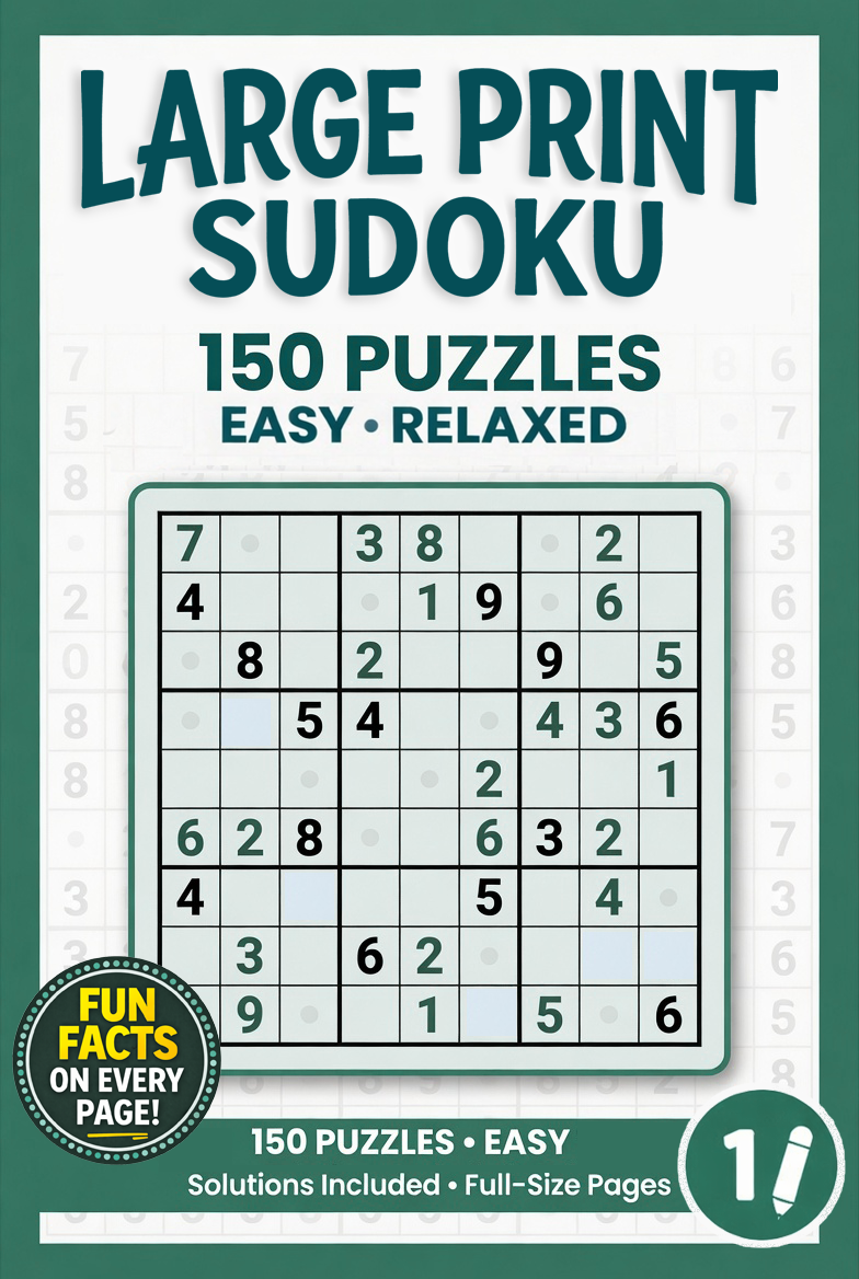 Large Print Sudoku Easy Edition cover