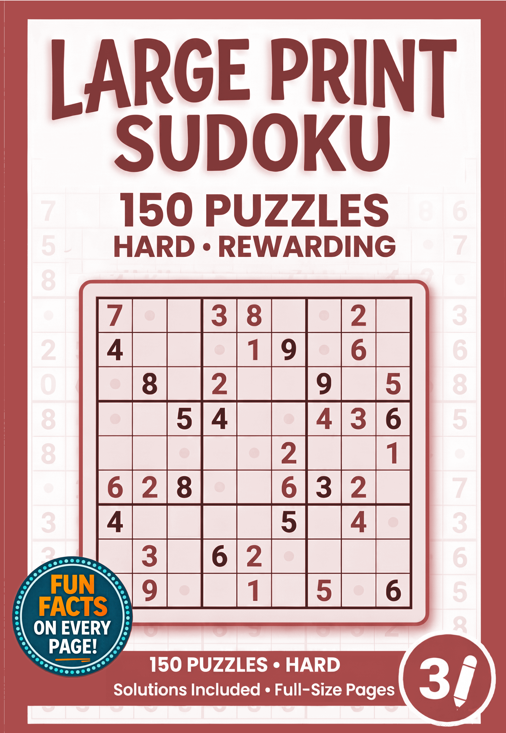 Large Print Sudoku Hard Edition cover