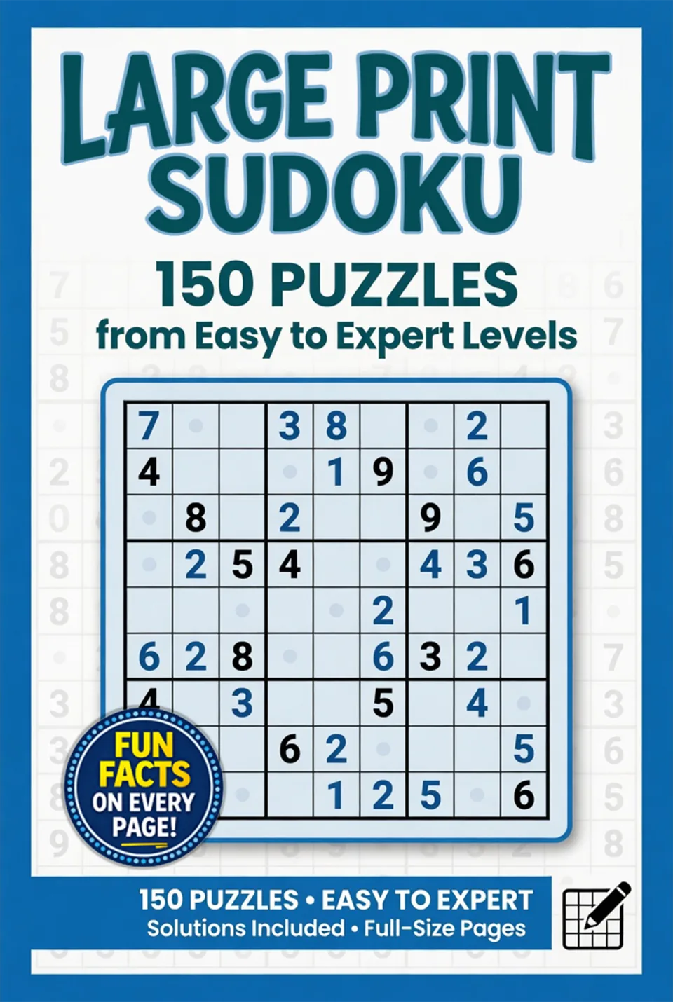 Large Print Sudoku Puzzle Book cover