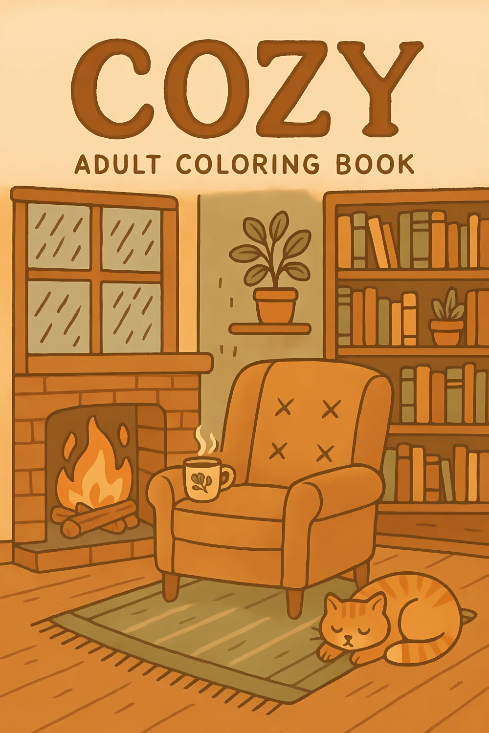 Cover of Cozy Coloring Book for Adults