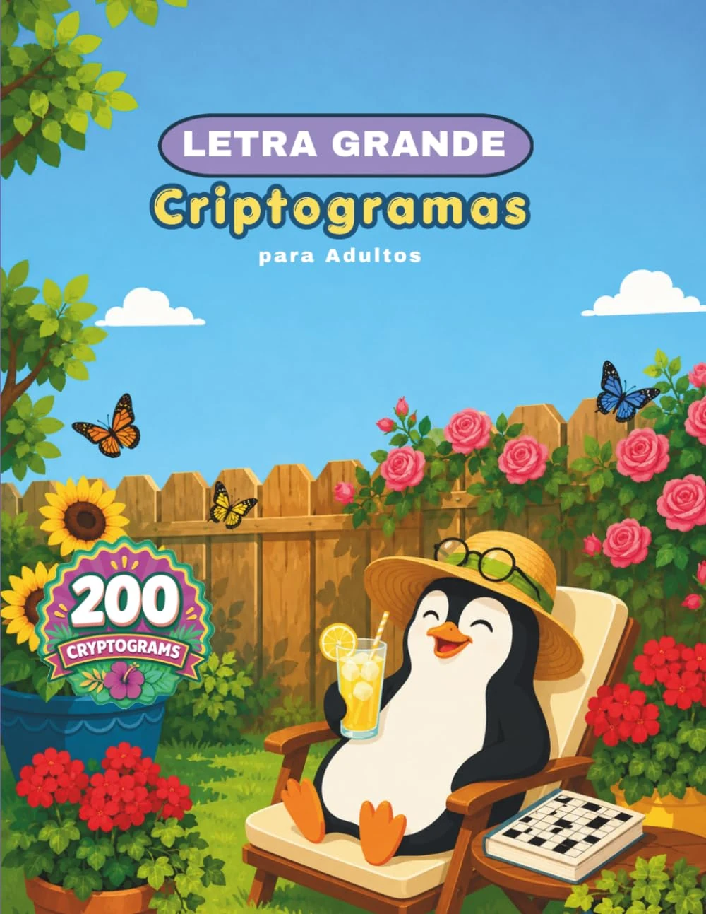 Cover of Criptogramas para Adultos Letra Grande: 200 Criptogramas em Letra Grande com Respostas (Pixel Wizard Press, Vol. 1) (Pixel Wizard Press em Português) (Portuguese Edition)