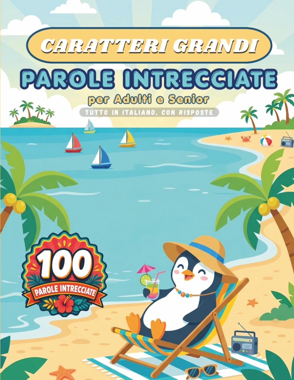 Cover of Parole Intrecciate in Italiano per Adulti e Senior: Caratteri Grandi: 100 Parole Intrecciate con Risposte, 10 Temi Divertenti, 20 Parole per Ogni ... Wizard Press in Italiano) (Italian Edition)