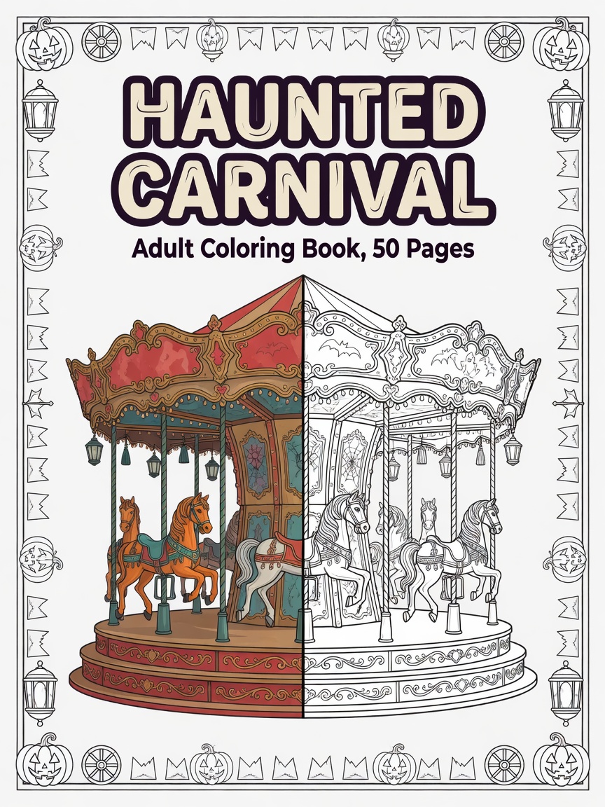 Halloween stained glass coloring pages printable PDF cover