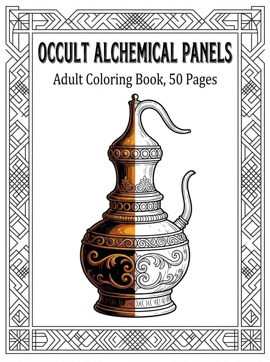 Occult Alchemy Coloring Book cover