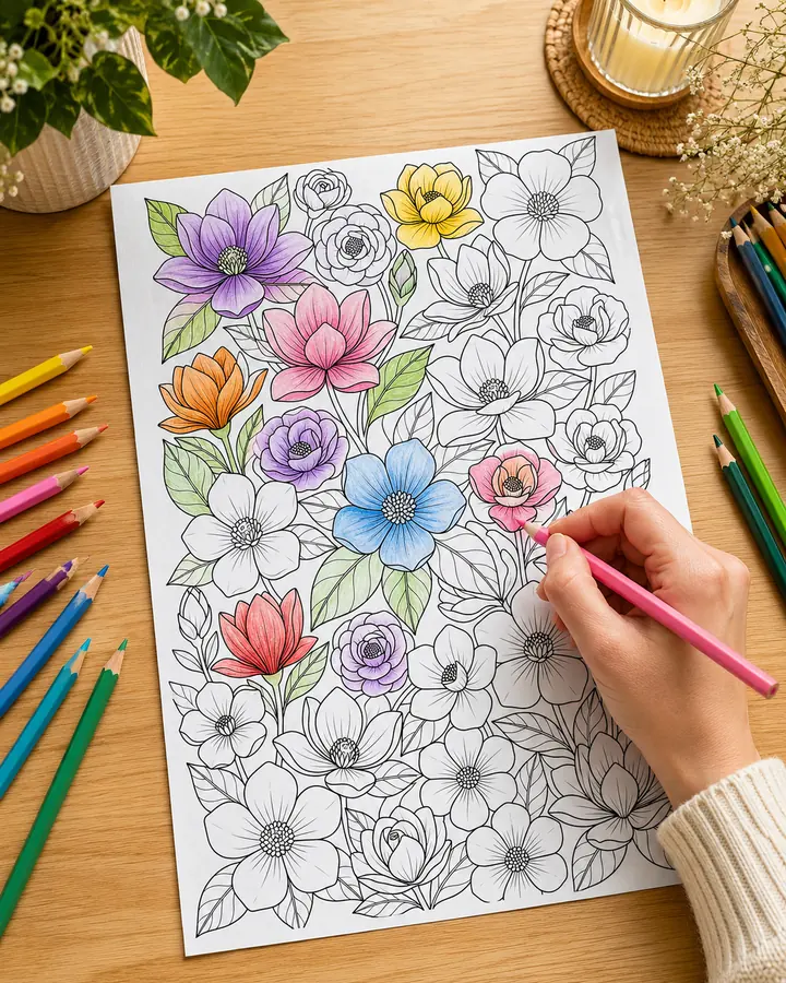 Flooded Floral Pages 50 Pack cover