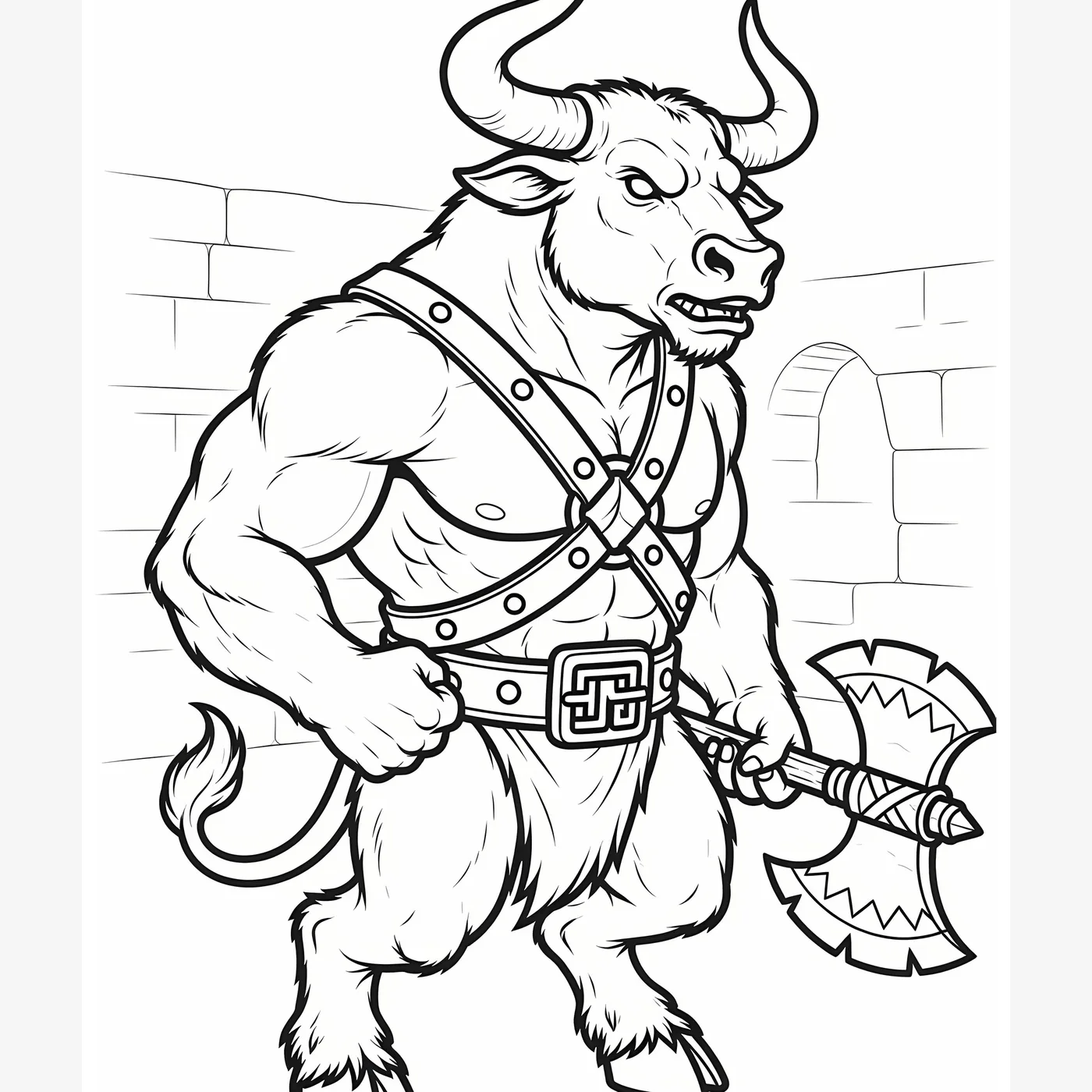 Sample fantasy creature coloring page