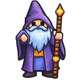 Pixel Wizard mascot