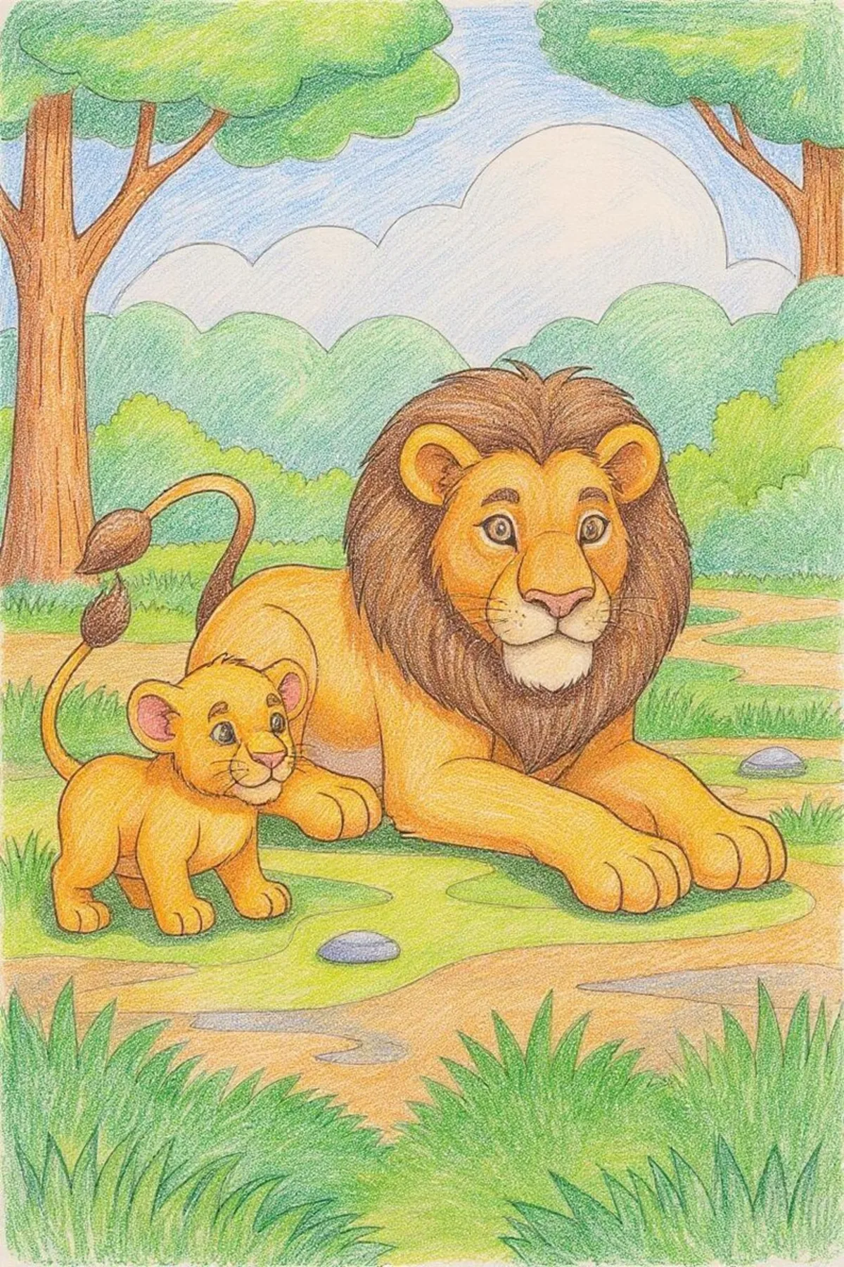 Safari Animals Coloring Pages for Kids cover
